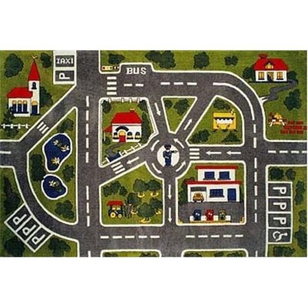 LA RUG, FUN RUGS LA Rug FT-5019/96 5178 Fun Time Collection - Streets Rug - 51 x 78 Inch FT-5019/96 5178